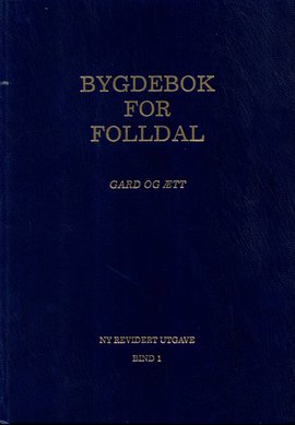 Omslag - Bygdebok for Folldal Bind 1